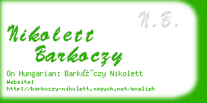 nikolett barkoczy business card